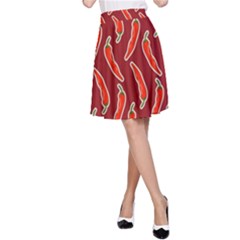 Chili Pattern Red A-line Skirt by BangZart