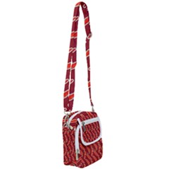 Chili Pattern Red Shoulder Strap Belt Bag by BangZart