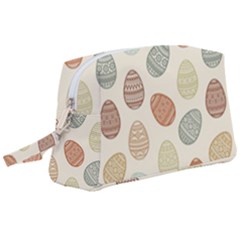 Seamless Pattern Colorful Easter Egg Flat Icons Painted Traditional Style Wristlet Pouch Bag (large) by BangZart