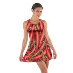 Seamless Chili Pepper Pattern Cotton Racerback Dress by BangZart