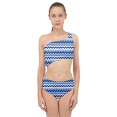 Zigzag Pattern Seamless Zig Zag Background Color Spliced Up Two Piece Swimsuit by BangZart