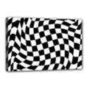 Weaving racing flag, black and white chess pattern Canvas 18  x 12  (Stretched) View1