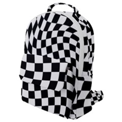 Weaving Racing Flag, Black And White Chess Pattern Flap Pocket Backpack (small) by Casemiro