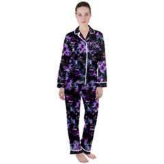 Abstract Intricate Texture Print Satin Long Sleeve Pyjamas Set by dflcprintsclothing