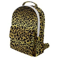 Gold And Black, Metallic Leopard Spots Pattern, Wild Cats Fur Flap Pocket Backpack (small) by Casemiro