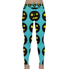 005 - Ugly Smiley With Horror Face - Scary Smiley Classic Yoga Leggings by DinzDas