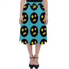 005 - Ugly Smiley With Horror Face - Scary Smiley Classic Midi Skirt by DinzDas