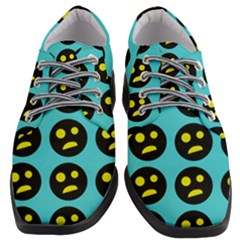 005 - Ugly Smiley With Horror Face - Scary Smiley Women Heeled Oxford Shoes by DinzDas