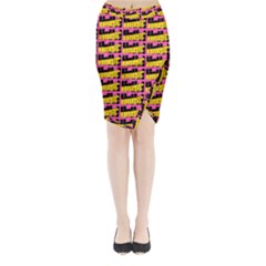 Haha - Nelson Pointing Finger At People - Funny Laugh Midi Wrap Pencil Skirt by DinzDas