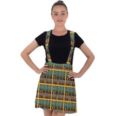 More Nature - Nature Is Important For Humans - Save Nature Velvet Suspender Skater Skirt by DinzDas