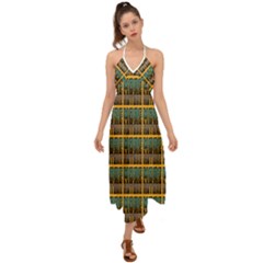 More Nature - Nature Is Important For Humans - Save Nature Halter Tie Back Dress  by DinzDas