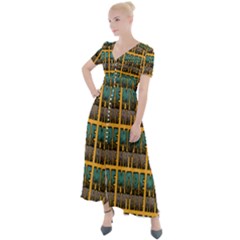 More Nature - Nature Is Important For Humans - Save Nature Button Up Short Sleeve Maxi Dress by DinzDas