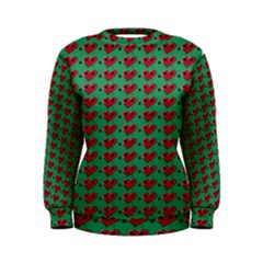 Evil Heart Graffiti Pattern Women s Sweatshirt by DinzDas