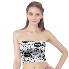 Cute Cat Faces Pattern Tube Top by TastefulDesigns