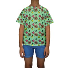 Lady Bug Fart - Nature And Insects Kids  Short Sleeve Swimwear by DinzDas