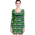 Game Over Karate And Gaming - Pixel Martial Arts Long Sleeve Velvet Bodycon Dress View1