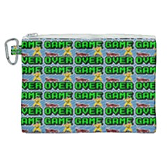 Game Over Karate And Gaming - Pixel Martial Arts Canvas Cosmetic Bag (xl) by DinzDas