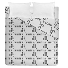 White And Nerdy - Computer Nerds And Geeks Duvet Cover Double Side (queen Size) by DinzDas