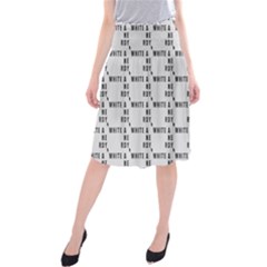 White And Nerdy - Computer Nerds And Geeks Midi Beach Skirt by DinzDas