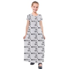 White And Nerdy - Computer Nerds And Geeks Kids  Short Sleeve Maxi Dress by DinzDas