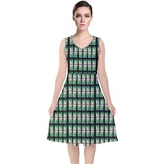 Beverage Cans - Beer Lemonade Drink V-neck Midi Sleeveless Dress  by DinzDas