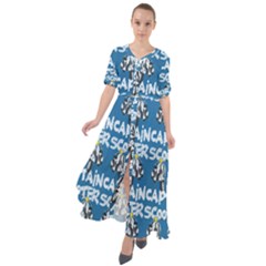 Scooter Captain - Moped And Scooter Riding Waist Tie Boho Maxi Dress by DinzDas