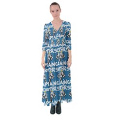 Scooter Captain - Moped And Scooter Riding Button Up Maxi Dress by DinzDas