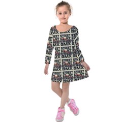 Bmx And Street Style - Urban Cycling Culture Kids  Long Sleeve Velvet Dress by DinzDas