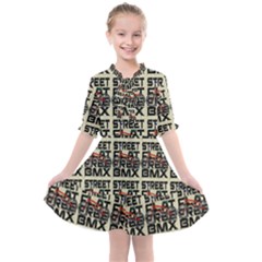 Bmx And Street Style - Urban Cycling Culture Kids  All Frills Chiffon Dress by DinzDas