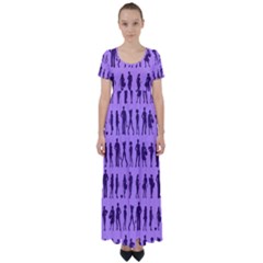 Normal People And Business People - Citizens High Waist Short Sleeve Maxi Dress by DinzDas