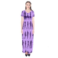 Normal People And Business People - Citizens Short Sleeve Maxi Dress by DinzDas