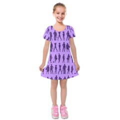 Normal People And Business People - Citizens Kids  Short Sleeve Velvet Dress by DinzDas