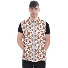 Animal Skin - Brown Cows Are Funny And Brown And White Men s Puffer Vest by DinzDas