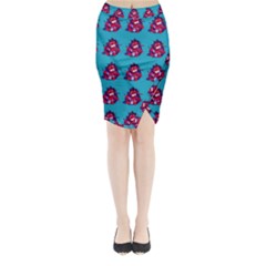 Little Devil Baby - Cute And Evil Baby Demon Midi Wrap Pencil Skirt by DinzDas