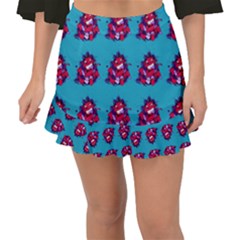 Little Devil Baby - Cute And Evil Baby Demon Fishtail Mini Chiffon Skirt by DinzDas