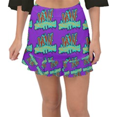 Jaw Dropping Comic Big Bang Poof Fishtail Mini Chiffon Skirt by DinzDas