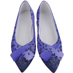 Gradient Butterflies Pattern, Flying Insects Theme Women s Bow Heels by Casemiro