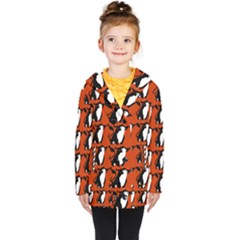  Bull In Comic Style Pattern - Mad Farming Animals Kids  Double Breasted Button Coat by DinzDas