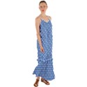 Pastel Blue, white polka dots pattern, retro, classic dotted theme Cami Maxi Ruffle Chiffon Dress View1