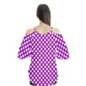 White and purple, polka dots, retro, vintage dotted pattern Flutter Tees View2