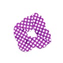 White and purple, polka dots, retro, vintage dotted pattern Velvet Scrunchie View1