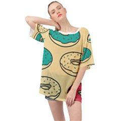 Donuts Oversized Chiffon Top by Sobalvarro