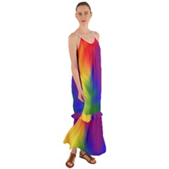 Rainbow Colors Lgbt Pride Abstract Art Cami Maxi Ruffle Chiffon Dress by yoursparklingshop