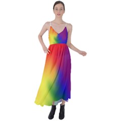 Rainbow Colors Lgbt Pride Abstract Art Tie Back Maxi Dress by yoursparklingshop