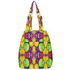 Fruits And Vegetables Pattern Center Zip Backpack by dflcprintsclothing