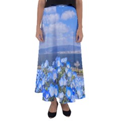 Floral Nature Flared Maxi Skirt by Sparkle