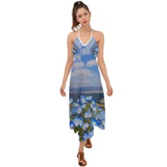 Floral Nature Halter Tie Back Dress  by Sparkle