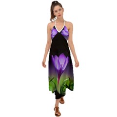 Floral Nature Halter Tie Back Dress  by Sparkle