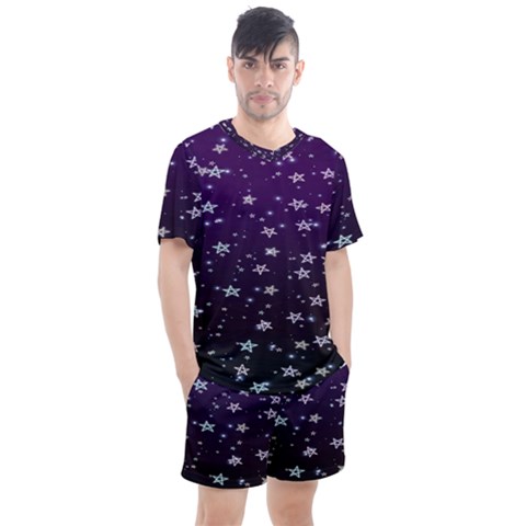 Stars Men s Mesh Tee And Shorts Set by Sparkle