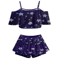 Stars Kids  Off Shoulder Skirt Bikini by Sparkle